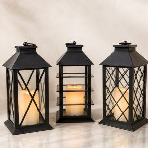 Flickering LED Candle Lantern