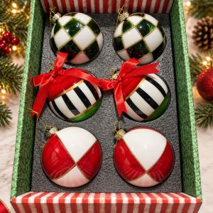 CHRISTMAS BALL ORN 4" Box of 6