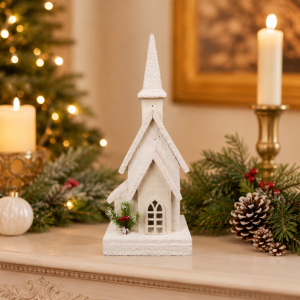 Wooden House with 5 LED Lights