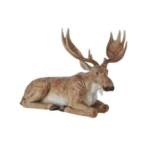24" RESIN SITTING MOOSE