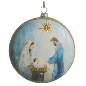 4.75" Blessed in Bethlehem Disc Ornament