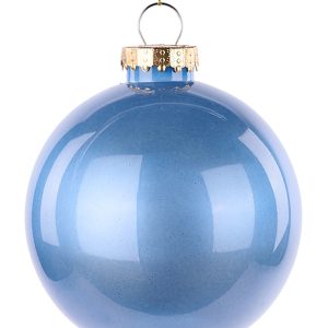 120MM Dia Lacquer/Glass Look Smoke Blue Ornament