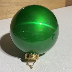 150MM Dia Lacquer/Glass Look Emerald Green Ornament