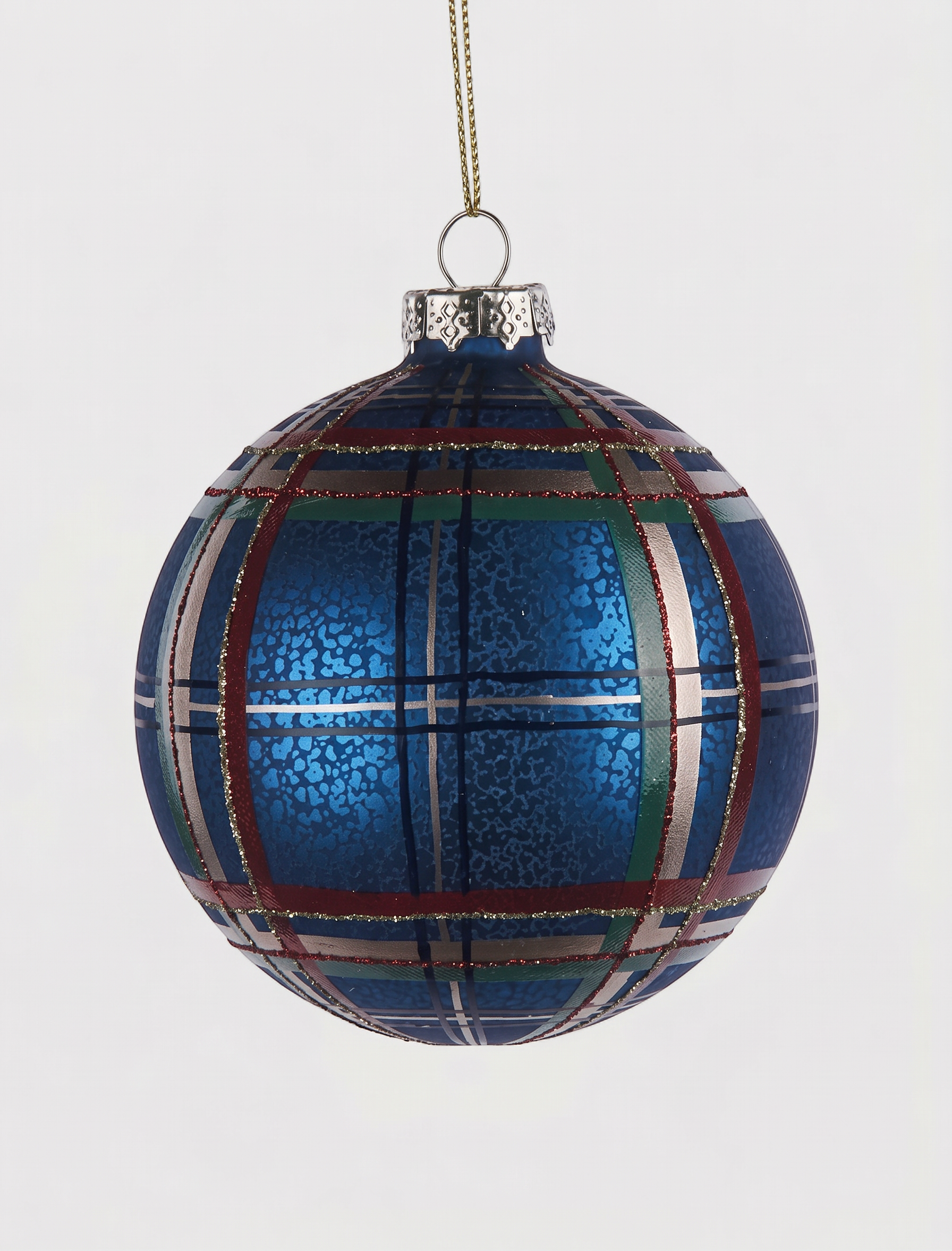 2 ASST 100MM GLASS BALL ORNAMENTS - Image 3