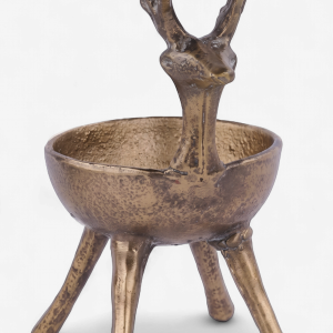 7"H x 4.5"L x 3.25"Dia Small Deer Bowl