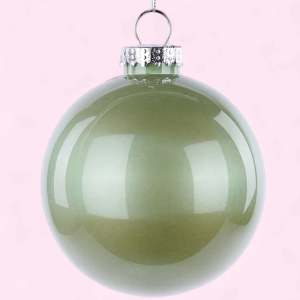 120MM Dia Lacquer/Glass Look Sage Ornament