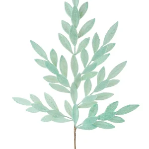 32"L GLITTER BAY LEAF SPRAY