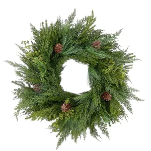 28"DIA MULTI PINE/BERRY/PINECONE WREATH