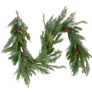 6'L MULTI PINE/BERRY/PINECONE GARLAND