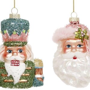 SANTA&NUCTRACKER ORN 4''