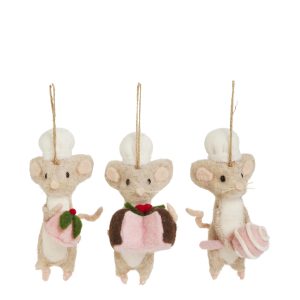 6" Baker Mouse with Treats Ornament