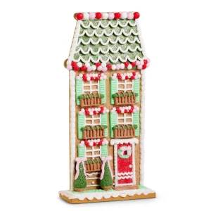 14" Gingerbread Victorian Flat House