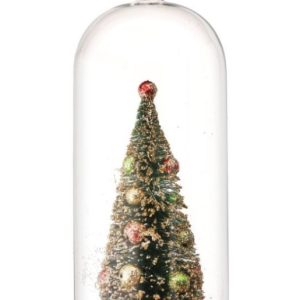 7.5" Deco Tree in Glass Dome Ornament