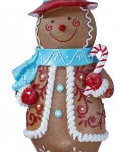 23 inch Resin LED Battery Gingerbread Man/Woman